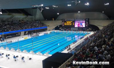 Practicing in the London Aquatic Centre